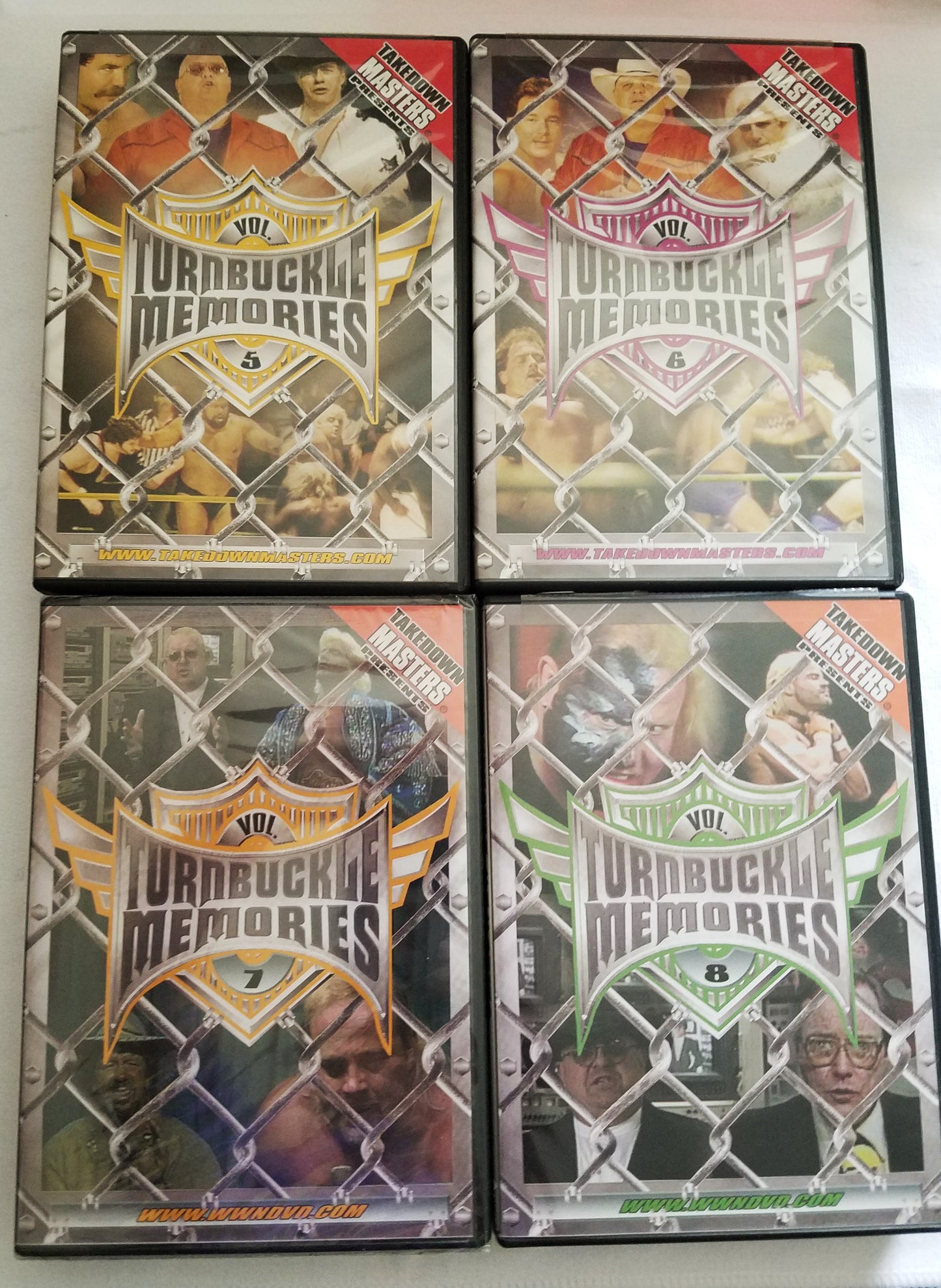 Complete Set of Turnbuckle Memories DVDs. Volumes 1 - 12