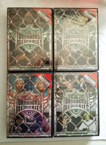 Complete Set of Turnbuckle Memories DVDs. Volumes 1 - 12